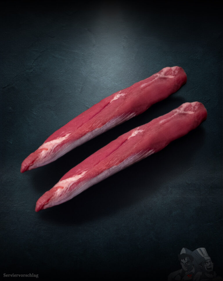 Zartes Lammfilet aus Neuseeland auf feinem Hintergrund