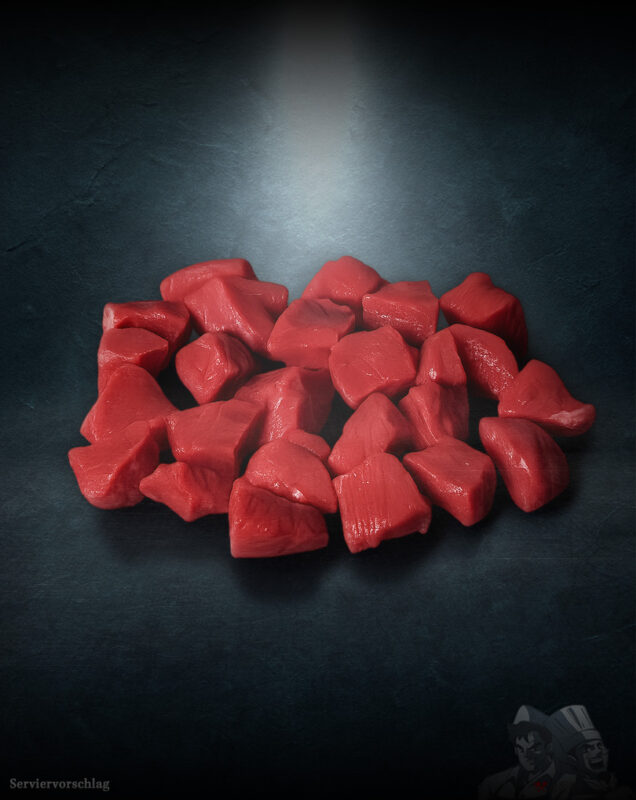 Hirschgulasch aus Pommern roh – gewürfeltes Wildfleisch