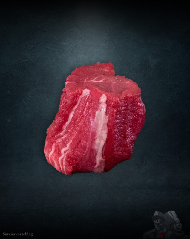 Fläminger Kalbsfilet aus der Region, frisch pariert und zart rosa
