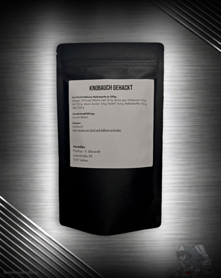 FuK Knobi-Kracher Knoblauch gehackt aus 100 % Knoblauch für intensives Aroma