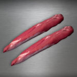 Zartes Lammfilet aus Neuseeland auf metallischem Hintergrund