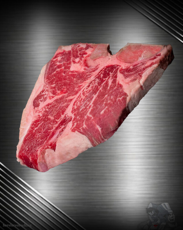 Porterhouse Steak Färse aus Pommern im Rohzustand