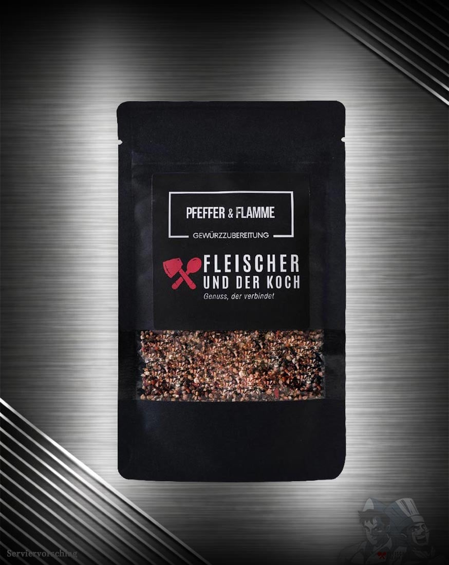 Pfeffer-und-Flamme-Gewürz3 FuK Pfeffer und Flamme pfeffrige Grill und Steak Gewürzmischung für Fleisch und BBQ