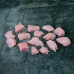 Fonduefleisch Hähnchenbrust aus Deutschland, roh und fein zugeschnitten