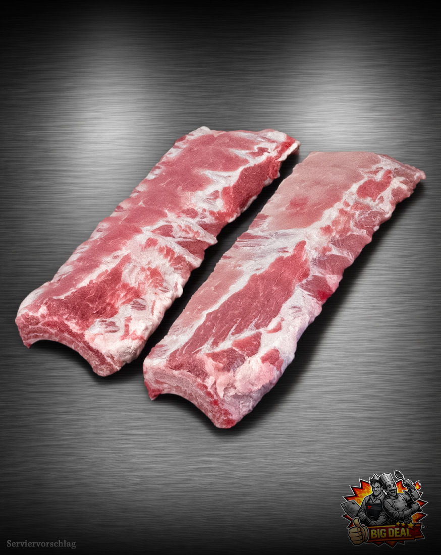 Regionale Duroc Baby Back Ribs – Big-Deal-Pack Baby Back Ribs (Kotelettrippen) vom Duroc-Schwein roh