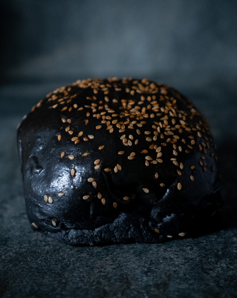 Bekabuns Black Burger Buns Gourmet Brioche-Brötchen schwarz