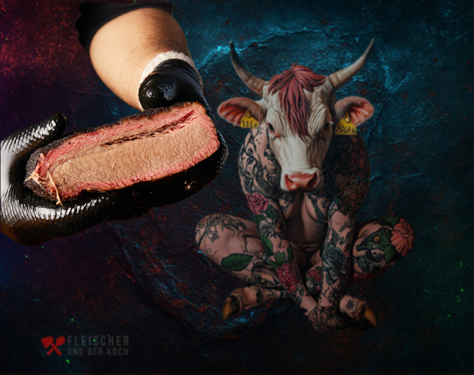 Aufgeschnittenes Beef Brisket vom BBQ