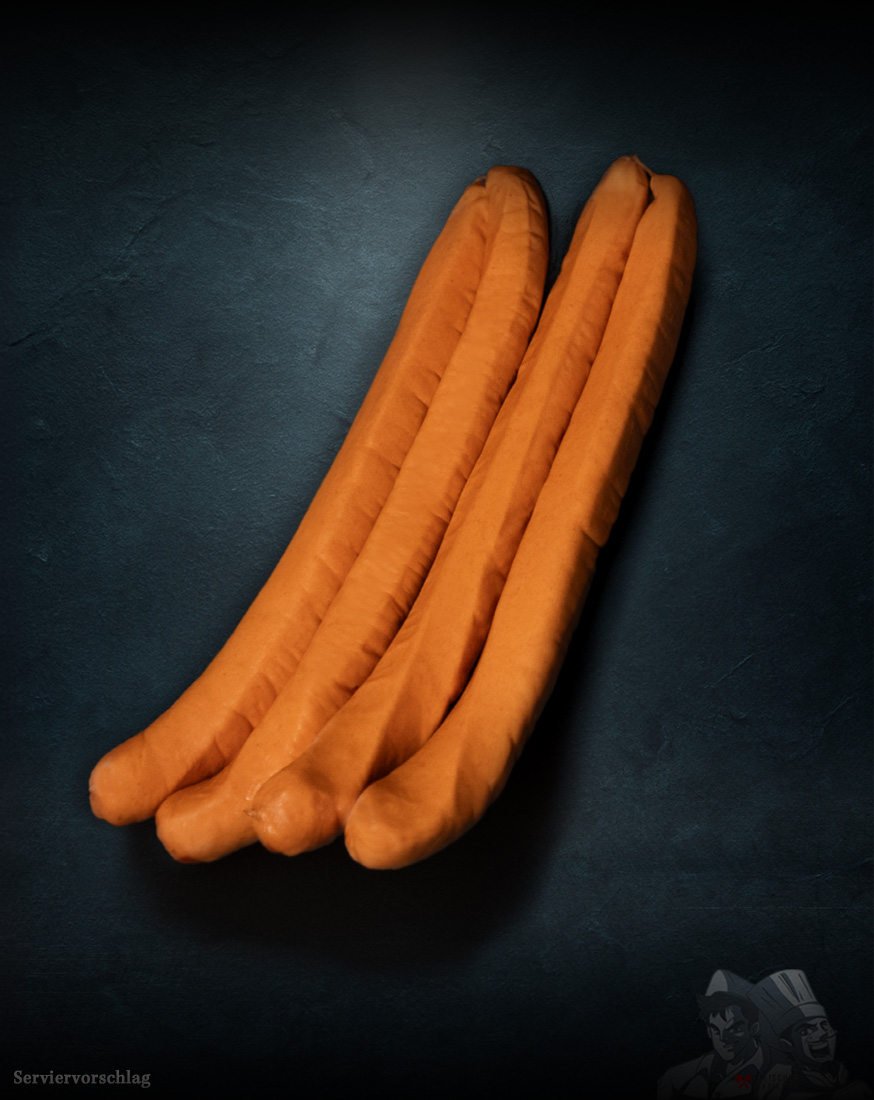 XXL Bockwurst vom Duroc Berliner Dampfriemen aus regionalem Duroc Schwein XXL Bockwurst vom Duroc aus der traditionellen Berliner Dampfriemen Herstellung aus 180g regionalem Duroc Schwein aus Berlin Brandenburg saftig aromatisch und handwerklich gefertigt