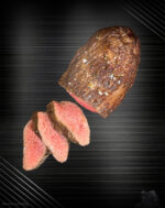 Aufgeschnittenes Teres Major Creekstone Farms USA mit rosafarbenem Kern