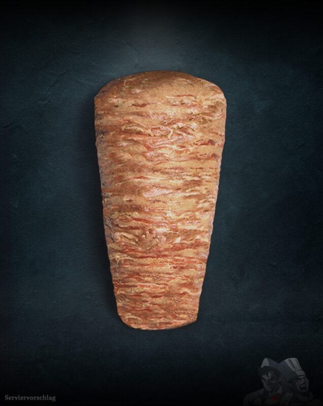 Kalbs Döner Spieß aus regionalem Kalbfleisch, handgeschichtet und fein nach Berliner Art gewürzt