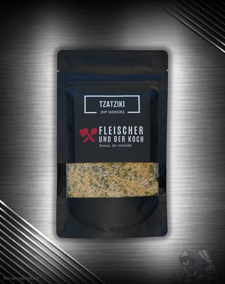 Tzatziki Dip in einer Schale mit Gurken und Dill