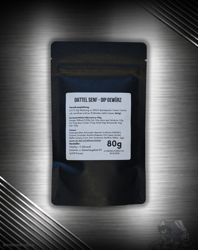 Dattel Senf Dip – Orientalische Süße trifft würzige Schärfe - Zutatenliste