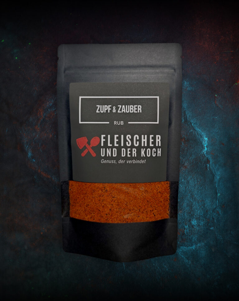 FuK Zupf & Zauber – Pulled Pork Rub in Schale, neben mariniertem Fleisch Thomas Rogenmoser | Berlin – Reichweite & Sichtbarkeit für kreative Marken aus Food, Design & Lifestyle