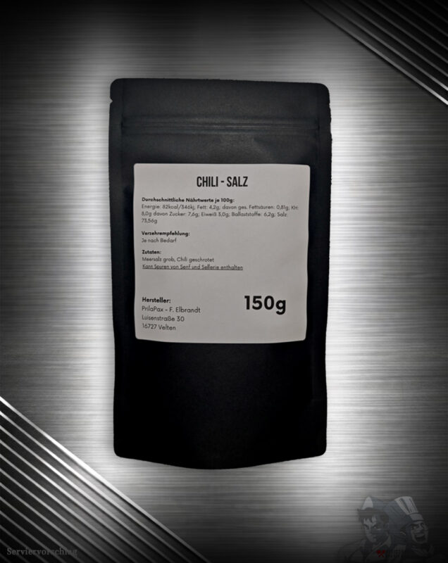 FuK Feuerschnee - Chili Salz Gewürzmischung Zutatenliste