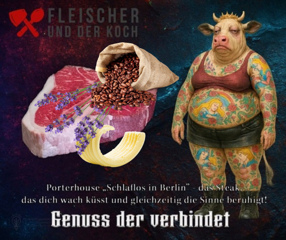 Porterhouse Steak Espresso Style , Rezept mit Espresso-Rub und Lavendel-Butter
