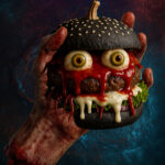 Halloween Burger Bundle mit schwarzen Buns und Süßkartoffelpommes von Fleischer und der Koch