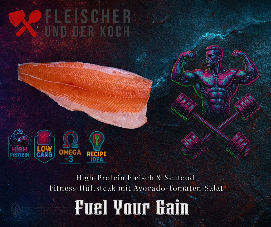 Gebratener Wildlachs mit Ofengemüse HighProtein,Low Carb. Rezeptidee von Fleischer und der Koch