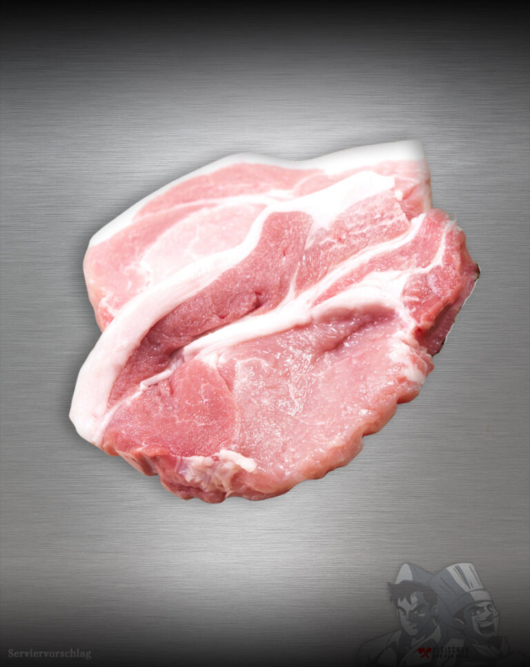 Kachelfleisch vom Duroc-Schwein – fein marmoriertes Spidersteak, regional, schockgefrostet