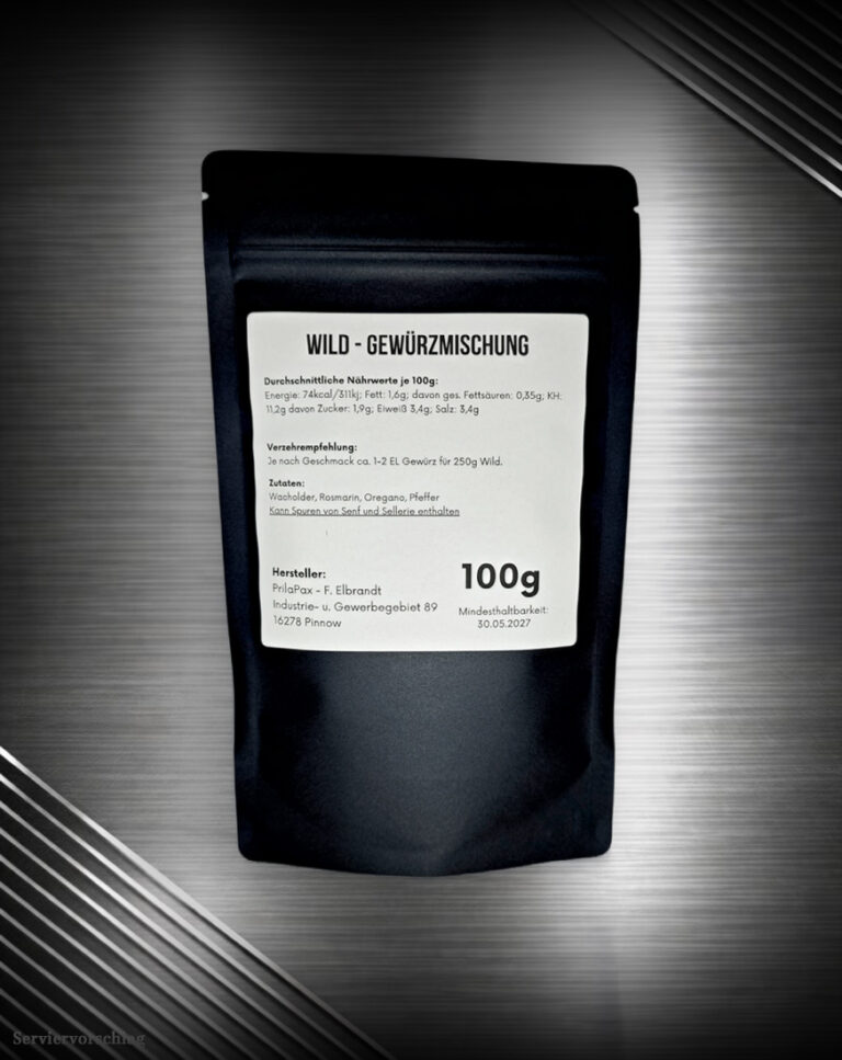 Ein ehrliches, waldig-würziges Wildgewürz. Puristisch, vegan und frei von Zusätzen – für authentischen Wildgenuss. Manufakturgefertigt in Deutschland: naturbelassene Kräuter, klare Aromen, perfekt ausbalanciert für die feine Wildküche.