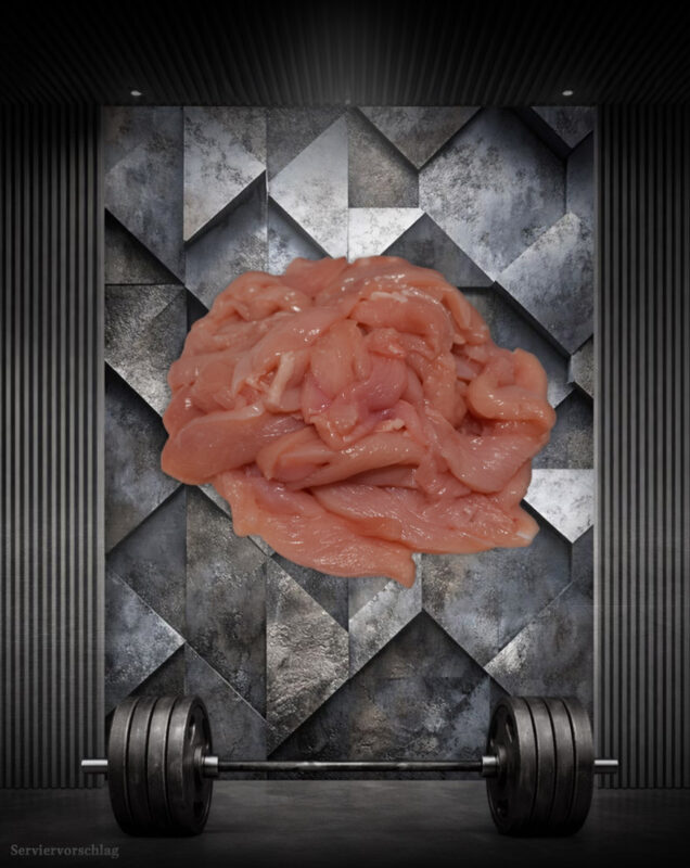 Athleten Hähnchengeschnetzeltes aus deutscher Herkunft, roh und naturbelassen