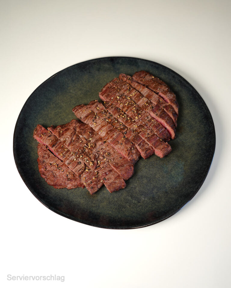 Michalski Flanksteak von der deutschen Weidefärse gegrillt