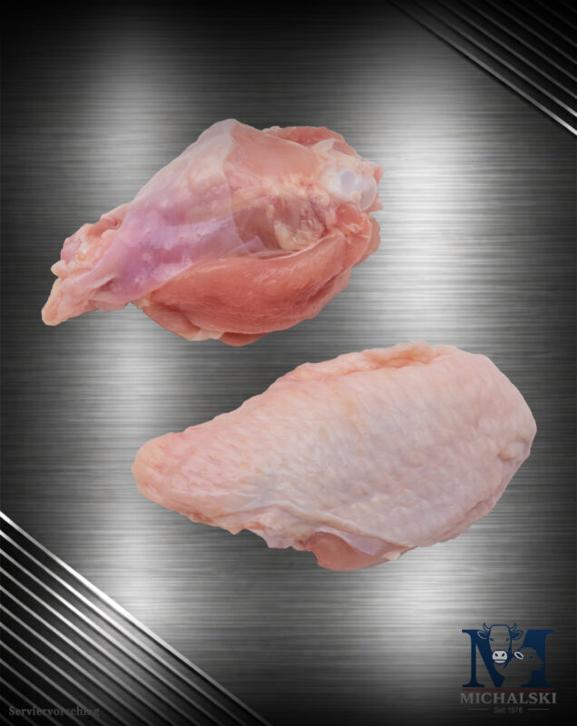 Michalski Chicken Wings naturbelassen aus Deutschland, rohe saftige Hähnchenflügel mit gleichmäßigem Zuschnitt