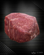 Rohes Wagyu Filet aus Deutschland mit feiner Marmorierung auf edlem Untergrund