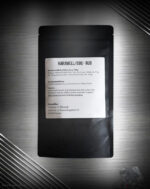 Achterkant van de FuK Meesterstaub BBQ Rub in een zwarte zak met etiket en vermelding van 150 g.