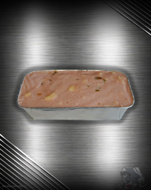 Pizza Fleischkäse aus Deutschland im Rohzustand auf hochwertigem Hintergrund