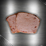 Fleischkäse klassisch aus Deutschland im Rohzustand auf hochwertigem Hintergrund