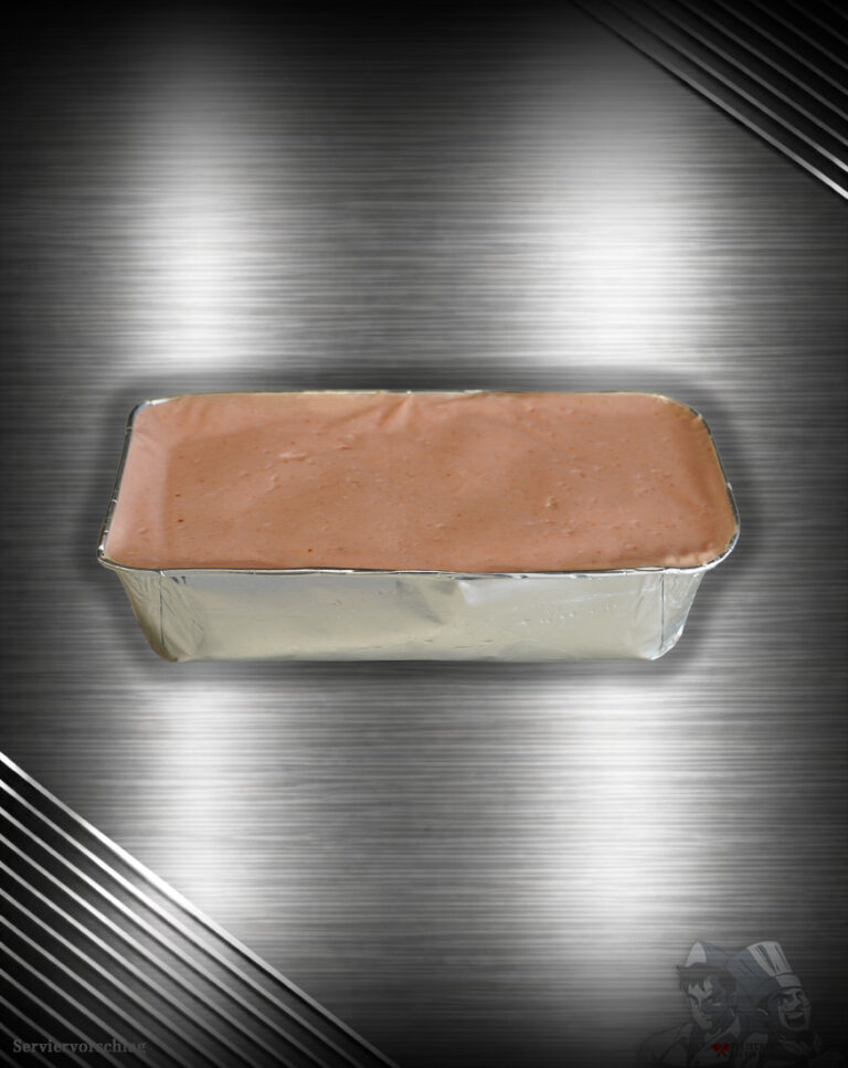 Fleischkäse klassisch aus Deutschland im Rohzustand auf hochwertigem Hintergrund