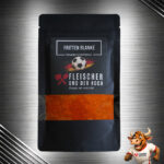 Fitten Flanke ist unser würziges Pommes Gewürzsalz mit Paprika, Chili und Knoblauch für Pommes, Wedges, Burger und BBQ-Beilagen.