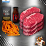 Team Argentinien Bundle mit Argentinisches Black Angus Rumpsteak & Süßkartoffel-Pommes