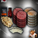 Team Japan Burger Bundle mit Gut Wagyu Burger Haché Burger Patties aus Deutschland, rustikale Burger Buns Berliner KiezKruste, deutscher junger Gouda Burgerkäse, Gourmet Steakhouse Pommes, Eckart Grill Sauce No. 3 und unsere Fritten Flanke-Pommes Gewürzsalz für Fußball-WM & Grillabende.
