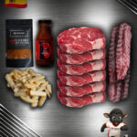 Team Spanien Bundle mit Weidefärsen Ribeye, Iberico Spareribs, Steakhouse Pommes, BBQ Rub und Grill Sauce für Fußball-WM & Grillabende.