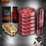 Team Spanien Bundle mit Weidefärsen Ribeye, Iberico Spareribs, Steakhouse Pommes, BBQ Rub und Grill Sauce für Fußball-WM & Grillabende.