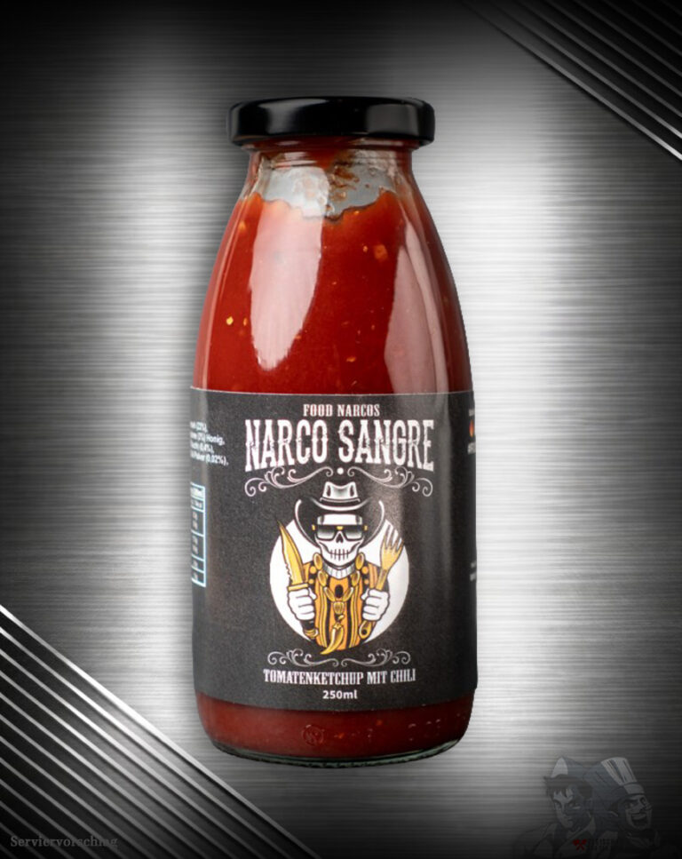 Ketchup Narco Chili Narco Sangre avec Chipotle et Carolina Reaper