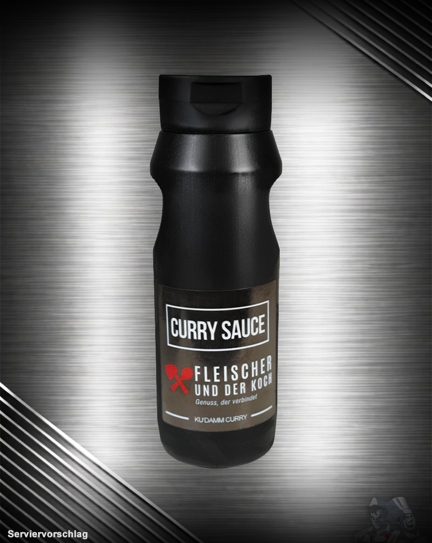 Ku'Damm Curry Sauce Ku'Damm Curry Sauce, fruchtig-würzige Currysauce mit aromatischer Currynote. Ideal für Currywurst, Bratwurst, Pommes, Burger und Gegrilltes.