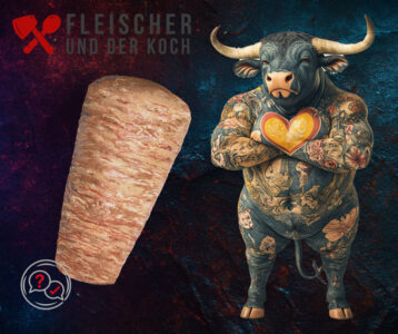 Döner vom Grill frisch von der Rotisserie