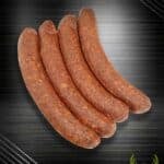 Grobe Wildknacker aus regionaler Jagt mit Wildschwein, Reh und Hirsch