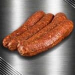 Grobe Wildknacker aus deutschem Wildfleisch mit Wildschwein, Reh und Hirsch